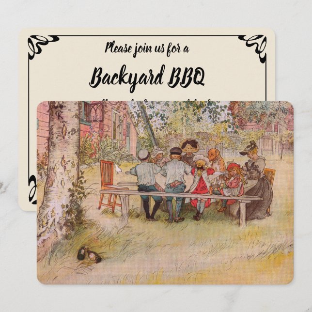 Café da manhã sob o Convite de festas do Grande CH (Frente/Verso)