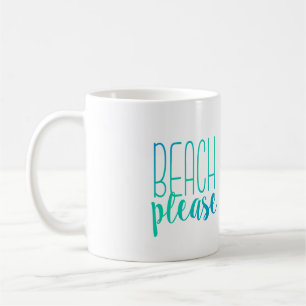 Café Da praia caneca de Ombre de turquesa por favor  