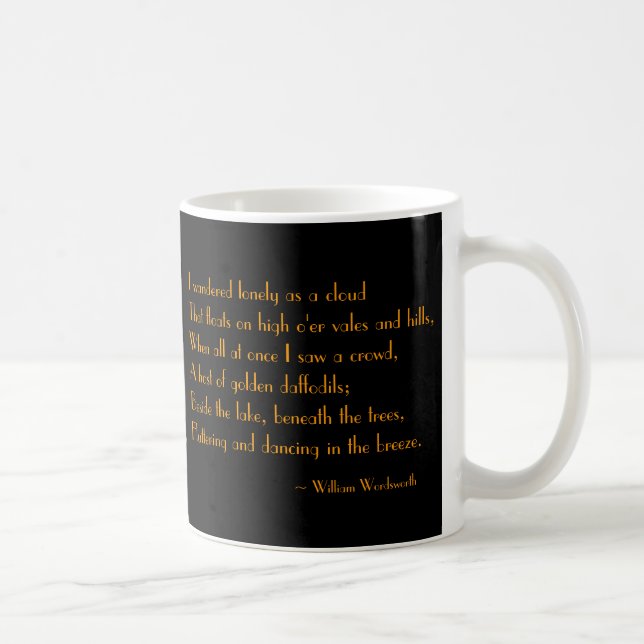 Café Daffodil com a caneca cerâmica do poema de William (Direita)