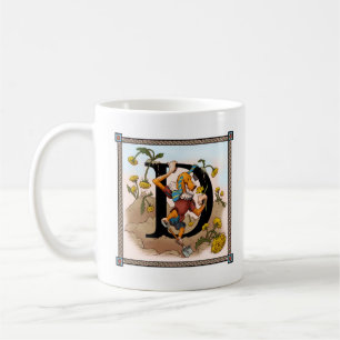 Café Dally a caneca de Letterblock - caracterizando a