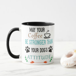 Café de atitude da filha, caneca de cachorro, cane