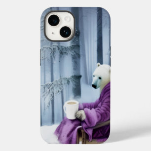 Café de Bebendo de Urso Polar