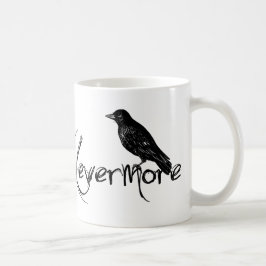 Café De Edgar Allen do ponto de entrada do corvo caneca