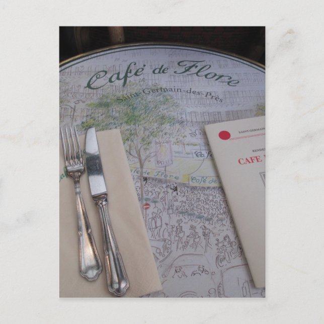 Cafe de Flore, Paris, França - Place Setting, Menu (Frente)