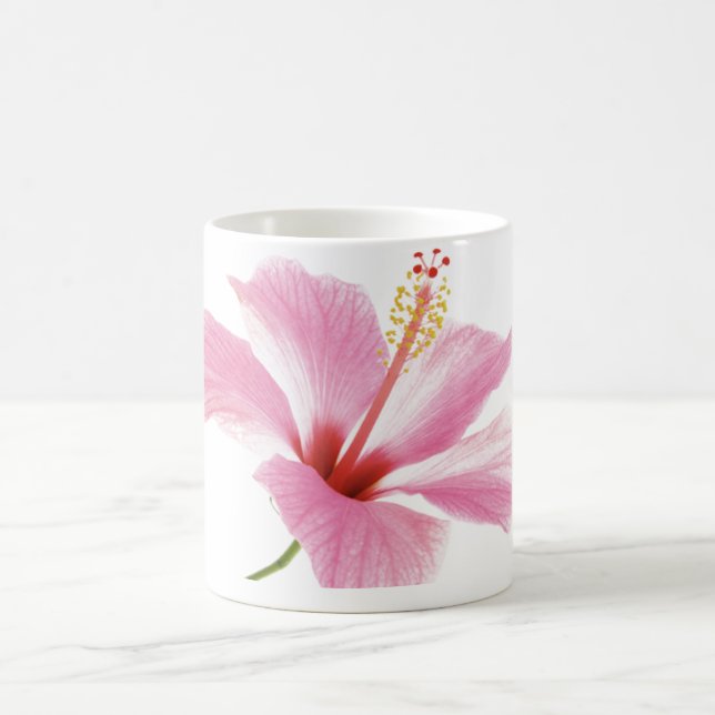 Café de hibisco rosa personalizado / caneca de chá (Centro)