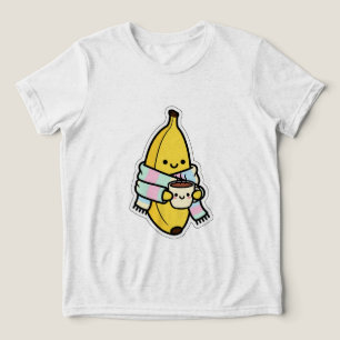 Café de Inverno de Banana Fofa - Banana Kawaii com
