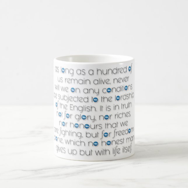 CAFÉ "DECLARAÇÃO DA CANECA BRANCA CLÁSSICA DE ARBROATH (Centro)