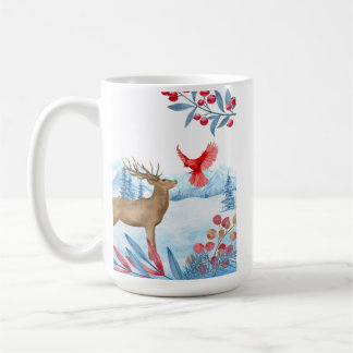 Café Deer encontra caneca de cerâmica cardeal