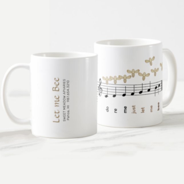 Café Deixa-me ser a caneca de apicultor com abelhas? (Criador carregado)