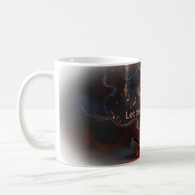 Café 🔥 Deixe a Música Subir Caneca de Guitarra em Cham (Esquerda)