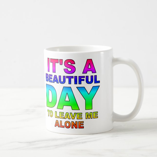 Café Deixe-me em Paz Caneca Divertida ou Caneca de Viag (Direita)