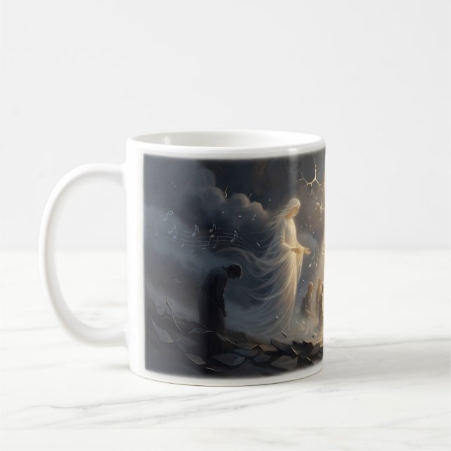 Café Deixe que seja Caneca de Arte de Cura do Amanhecer (Esquerda)