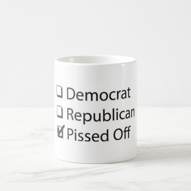 Café Democrata republicana mijada fora da caneca de (Centro)