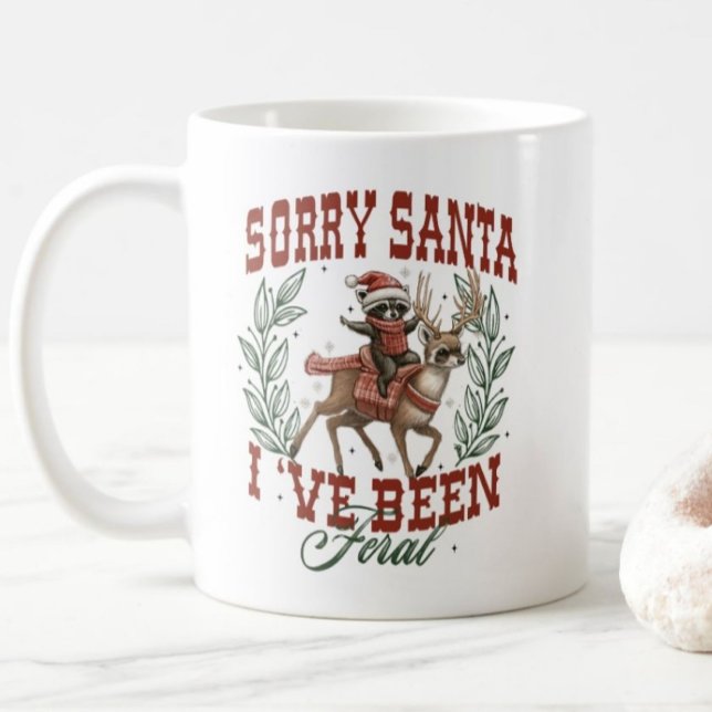 Café Desculpe Papai Noel, Eu Fui Feral - Caneca de Feri (Criador carregado)