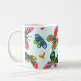 Café desenho de caneca Borboleta Azul