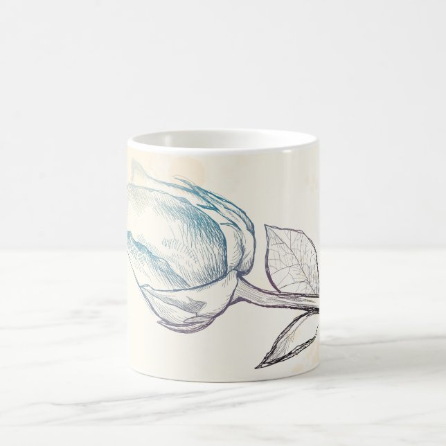 Café Desenho de uma rosa, caneca (Centro)