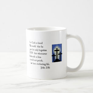 Café Design da caneca do verso da bíblia do 3:16 de