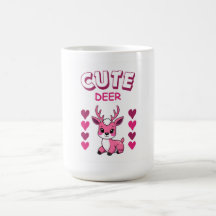 design de caneca de cervo fofo