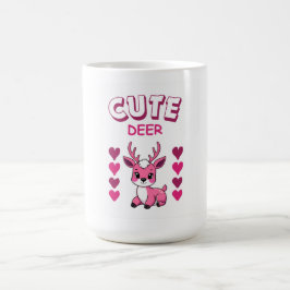 Café design de caneca de cervo fofo