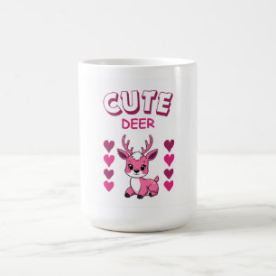 Café design de caneca de cervo fofo
