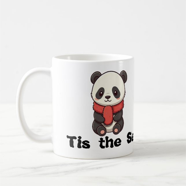 Café Design de caneca de Natal com panda fofo (Esquerda)