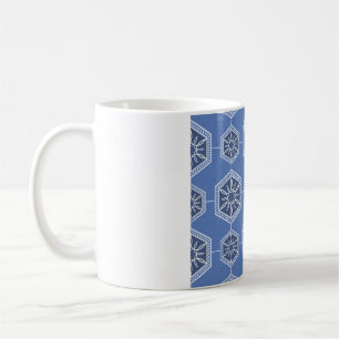 Café design de caneca de ornamento azul