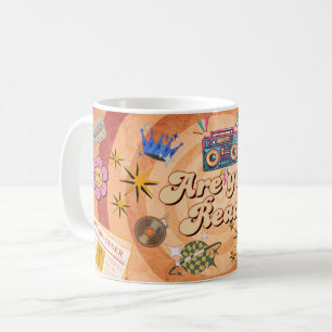 Café Design de Caneca Retro Are You Ready com Nome Pers