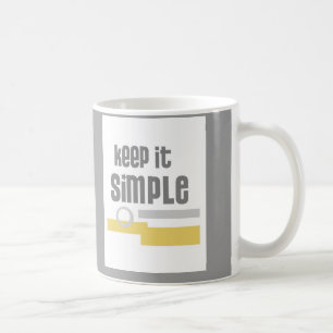 Café design de texto de caneca Mantenha-a cinza simples