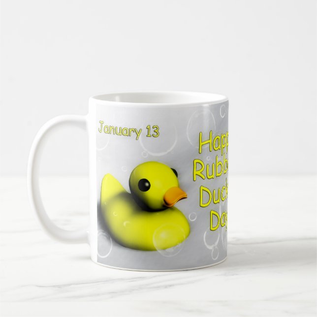 Café Dia caneca ~ o 13 de janeiro Ducky de borracha (Esquerda)