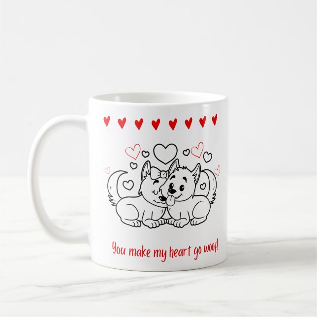 Café Dia de os namorados presente casal caneca fofa (Esquerda)