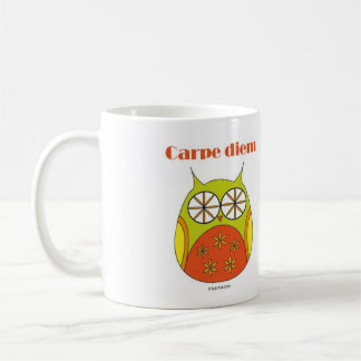 Café Diem de sorriso Yolo de Carpe da coruja da caneca