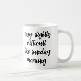 Café Difícil como domingo de manhã a caneca