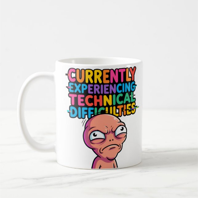 Café Dificuldades Técnicas Caneca Divertida —Xícara de  (Esquerda)