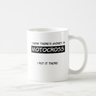 Café Dinheiro Em Caneca De Moto De Motocross