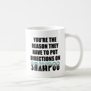 Café Direções de Xampu Caneca Engraçada