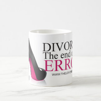 Café Divórcio dos calçados ". O fim de um erro." Caneca