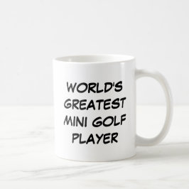 Café Do "jogador de golfe mundo caneca do grande mini"
