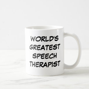 Café Do "terapeuta de discurso mundo caneca do grande"