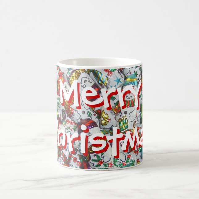 Café Doce Snowmen Merry caneca de Natal (Centro)