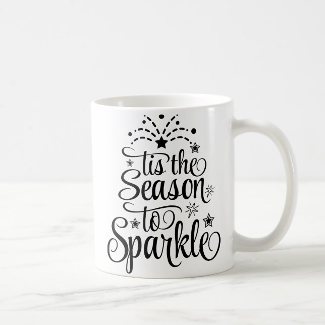 Café É a Temporada de Brilhar Caneca de Presente de Nat (Direita)