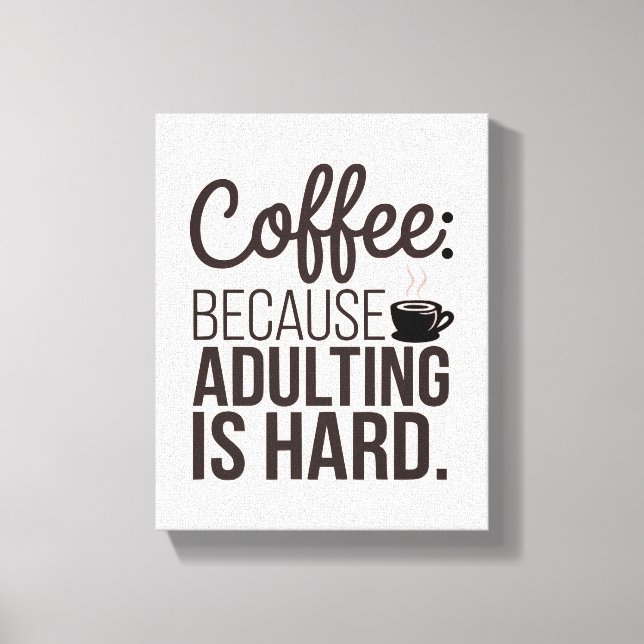 Café e Adultos - A arte Canvas perfeita para você (Frente)