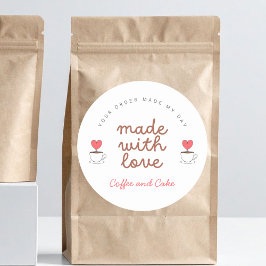 Café e Café de Bolo Comprado feito com adesivo de 