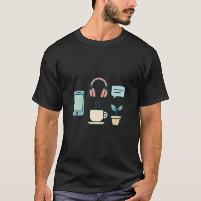 Café e Camisa Essencial de Trabalho (Frente)
