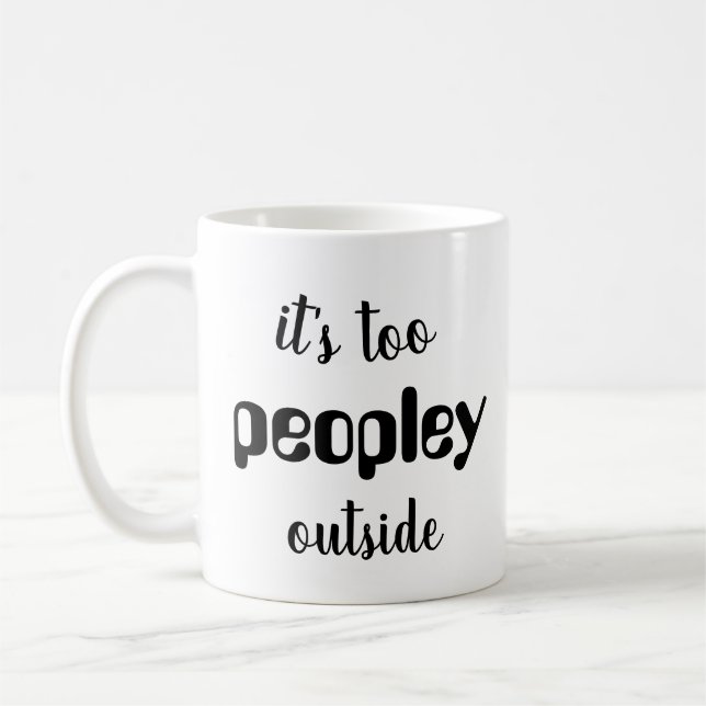 Café É caneca de gente demais, presente engraçado, cane (Esquerda)