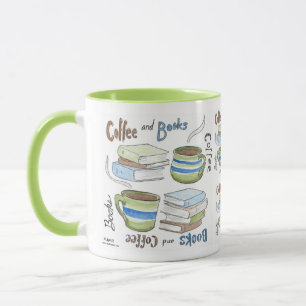 Café e caneca de Livros