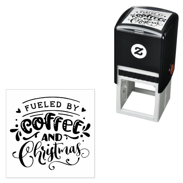 Café e Carimbo de Borracha Autocolante de Natal (In Situ)