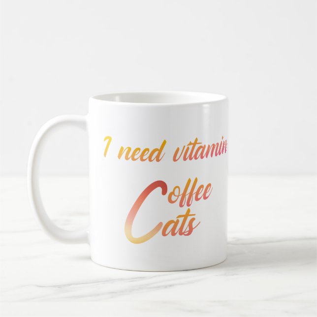 Café e gatos amam caneca (Esquerda)