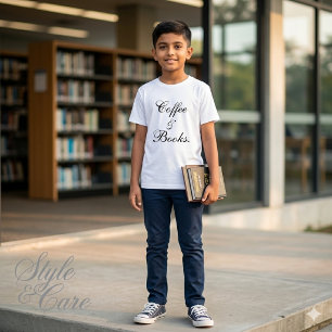 Café e Livros Texto Branco