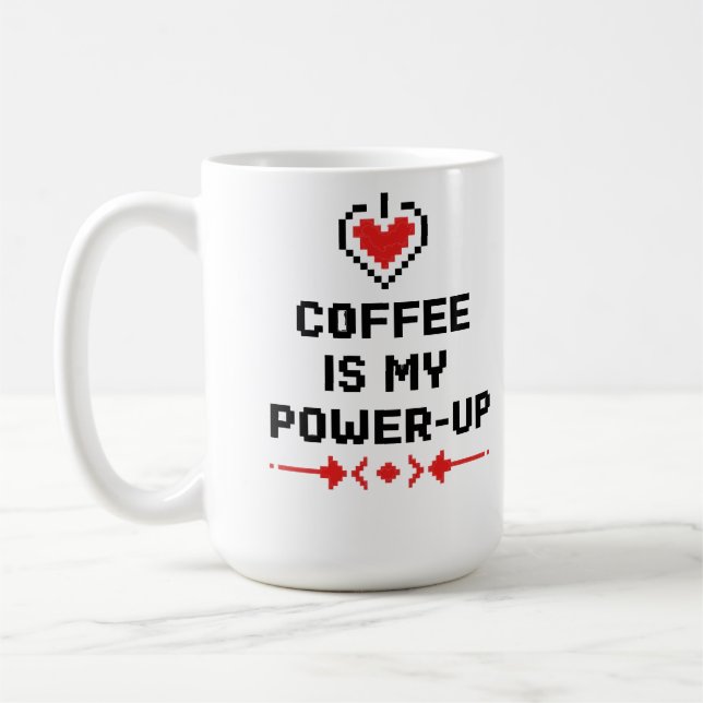 Café É Meu Power-Up – Caneca de Café para Gamer Re (Esquerda)