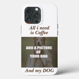 Café e meu Travesseiro decorativo de Cachorro